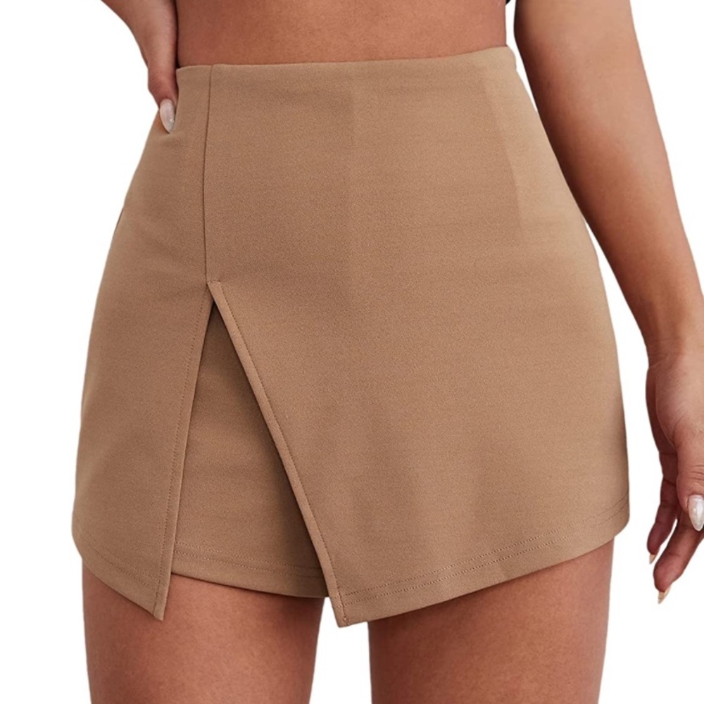 Tan Skirt shorts (skort) Asymmetrical